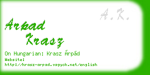 arpad krasz business card